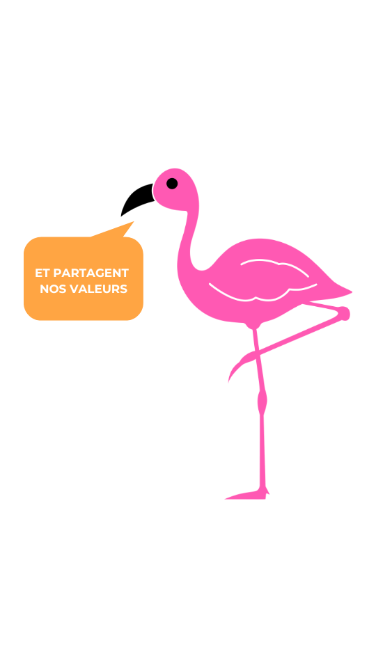 Flamy, la mascotte d'Happy Festy qui parle des valeurs